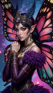Diamond Painting Schmetterling-Elfe